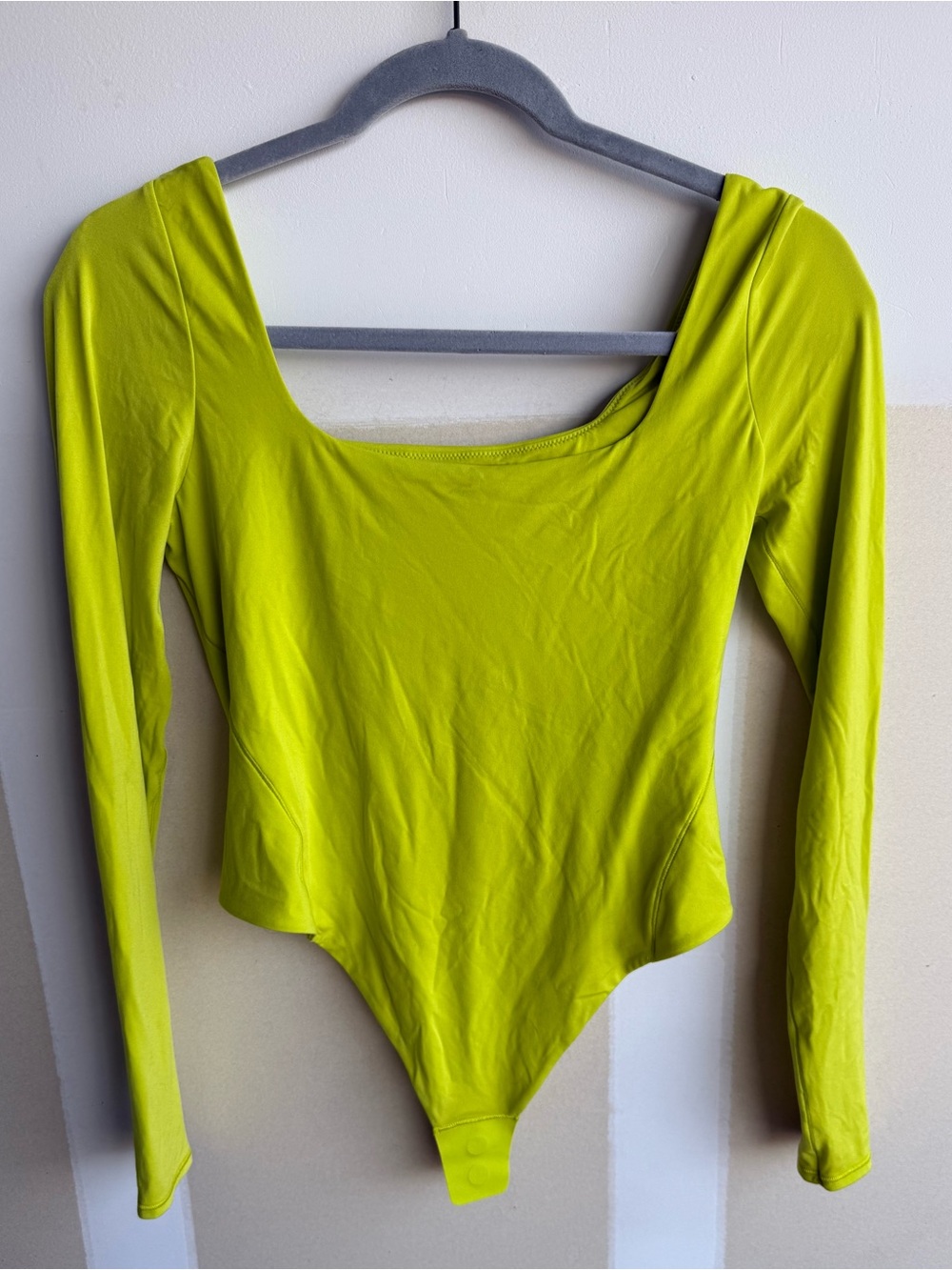 lululemon athletica Women's Neon Lime Long-Sleeve Athletic Bodysuit